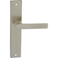 Satin Nickel Handles With Plate, 226mm x 42mm